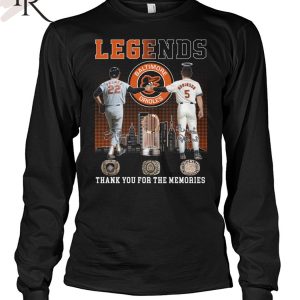 Legends Baltimore Orioles Palmer And Robinson Thank You For The Memories T-Shirt
