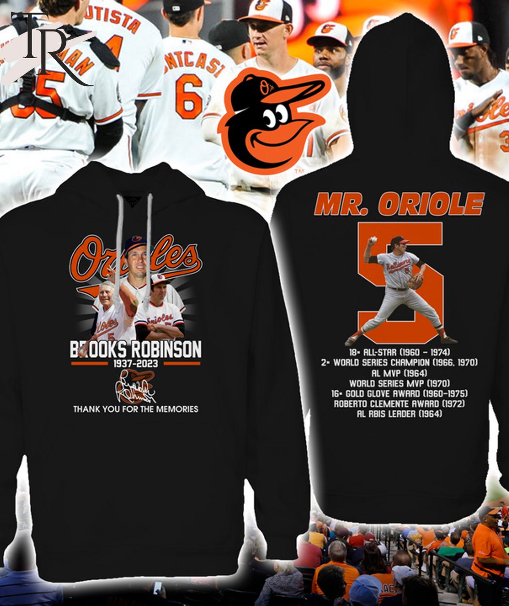 In Memory Of Brooks Robinson 1937 - 2023 Baseball Jersey - Torunstyle