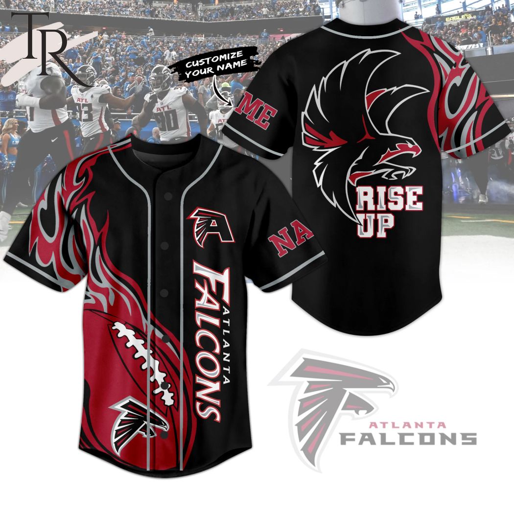 Customize Atlanta Falcons Rise Up Baseball Jersey - Torunstyle