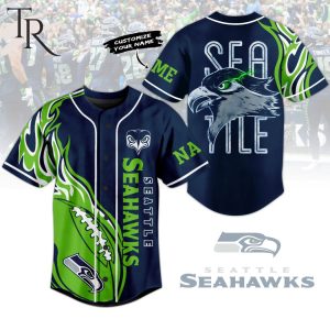 Customize Seattle Seahawks Thunder Eyes Baseball Jersey