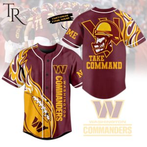 Customize Washington Commanders Take Command Baseball Jersey