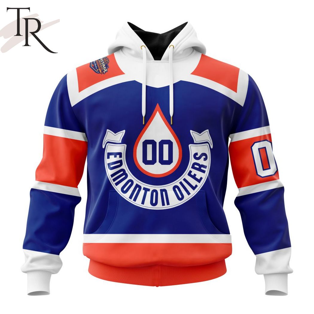 NHL Edmonton Oilers Blue 2023 Heritage Classic Hockey Jersey
