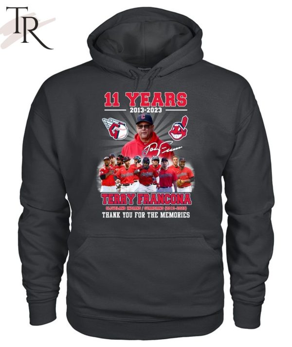 11 Years 2013 – 2023 Terry Francona Thank You For The Memories T-Shirt