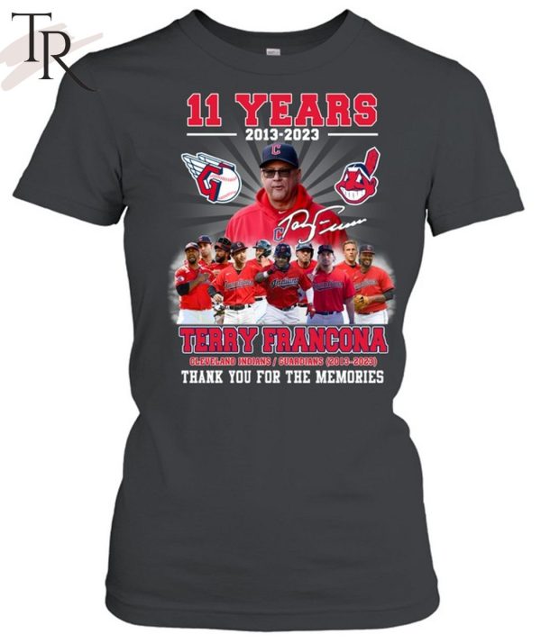 11 Years 2013 – 2023 Terry Francona Thank You For The Memories T-Shirt