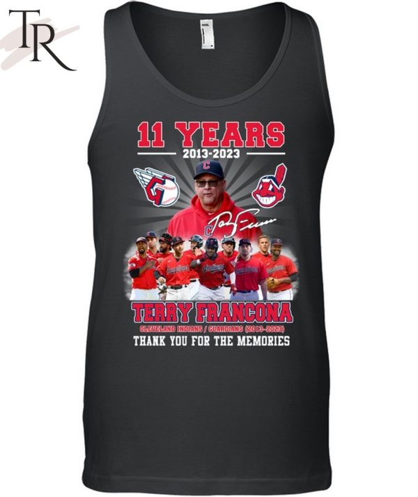 11 Years 2013 – 2023 Terry Francona Thank You For The Memories T-Shirt