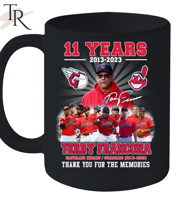 11 Years 2013 – 2023 Terry Francona Thank You For The Memories T-Shirt