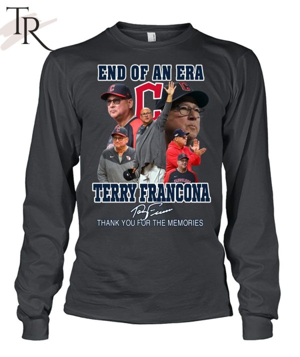 End Of An Era Terry Francona Thank You For The Memories T-Shirt