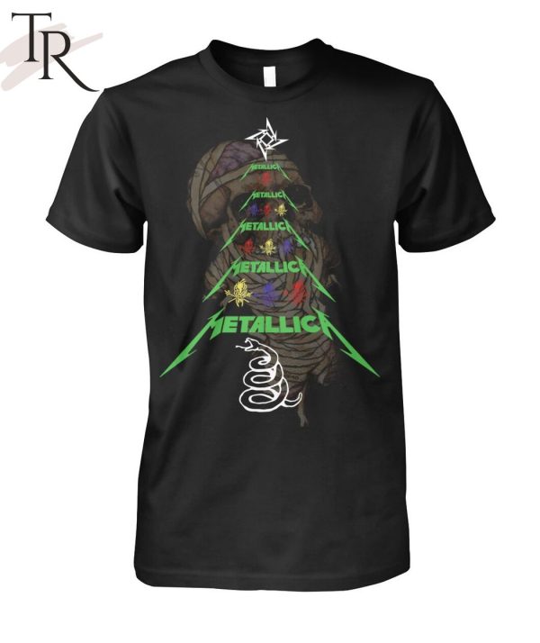 Metallica Christmas Tree Design T-Shirt