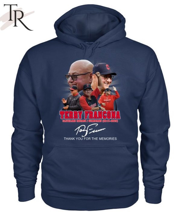 Terry Francona Cleveland Indians, Guardians 2013 – 2023 Thank You For The Memories T-Shirt