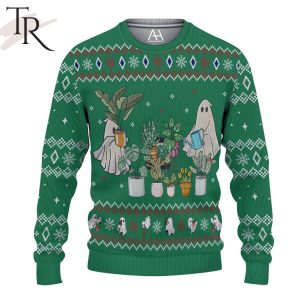 Ghost Plant Christmas Green Ugly Sweater