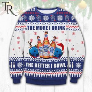 Pabst Blue Ribbon Bowling Ugly Sweater
