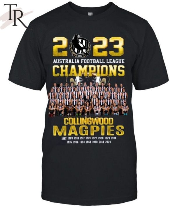 2023 Australia Football League Champions Collingwood Magpies Unisex T-Shirt