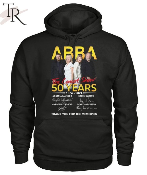 ABBA The Concert Show 50 Years 1974 – 2024 Thank You For The Memories Unisex T-Shirt