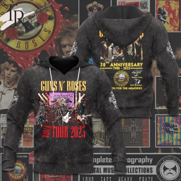 Guns N’ Roses World Tour 2023 38th Anniversary 1985 – 2023 Thank You For The Memories 3D T-Shirt