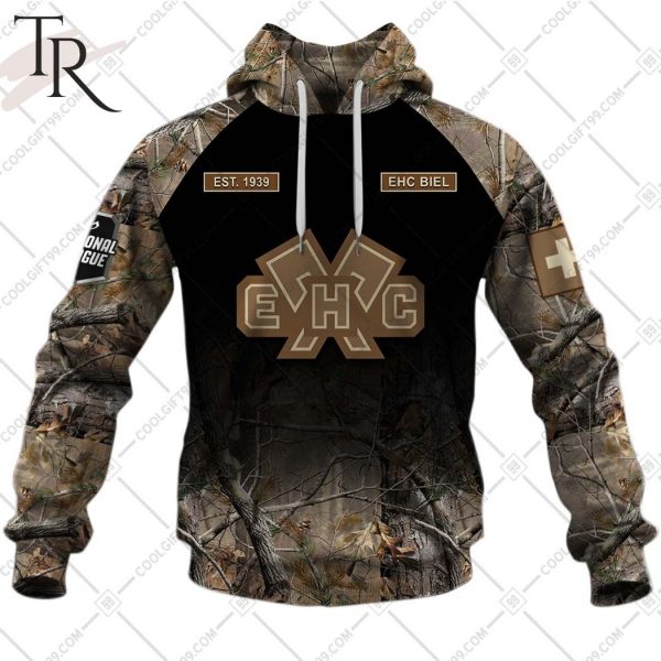 Personalized NL Hockey EHC Biel Camouflage Hoodie