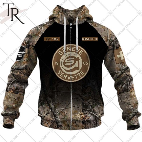 Personalized NL Hockey Geneve Servette HC Camouflage Hoodie