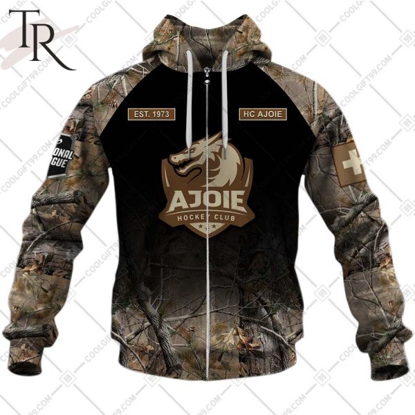 Personalized NL Hockey HC Ajoie Camouflage Hoodie