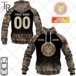 Personalized NL Hockey SCL Tigers Camouflage Hoodie