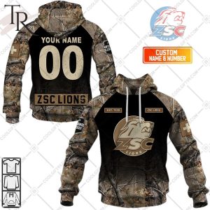 Personalized NL Hockey ZSC Lions Camouflage Hoodie