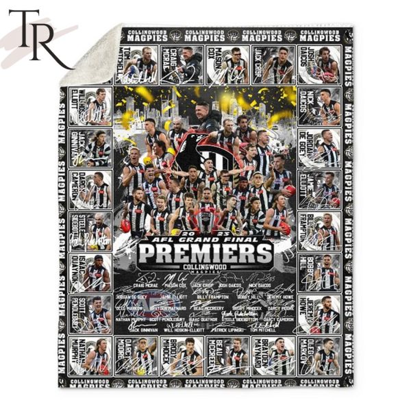 2023 AFL Grand Final Premiers Collingwood Magpies Signature Limited Edition Fleece Blanket