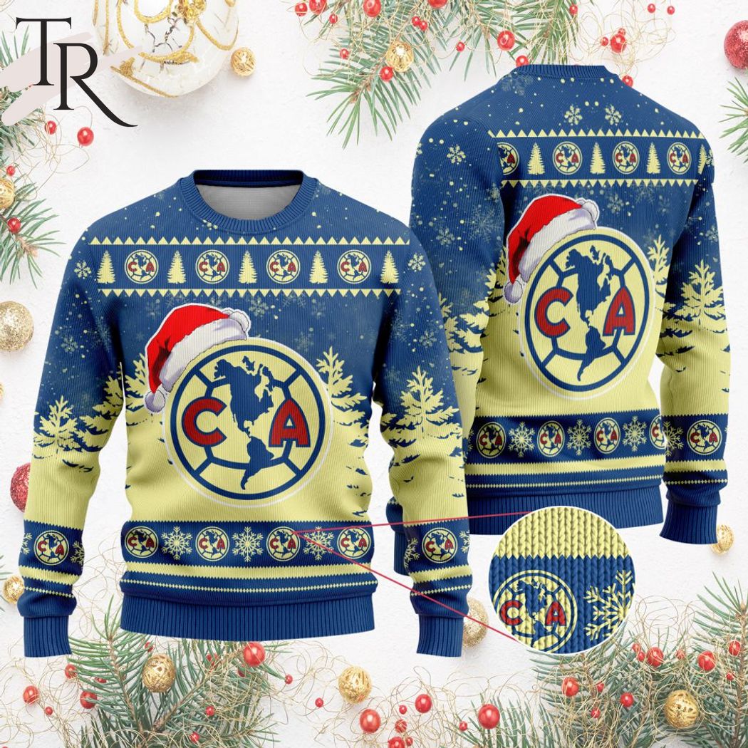 LIGA MX Club America Special Christmas Ugly Sweater Design