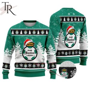 LIGA MX Club Santos Laguna Special Christmas Ugly Sweater Design