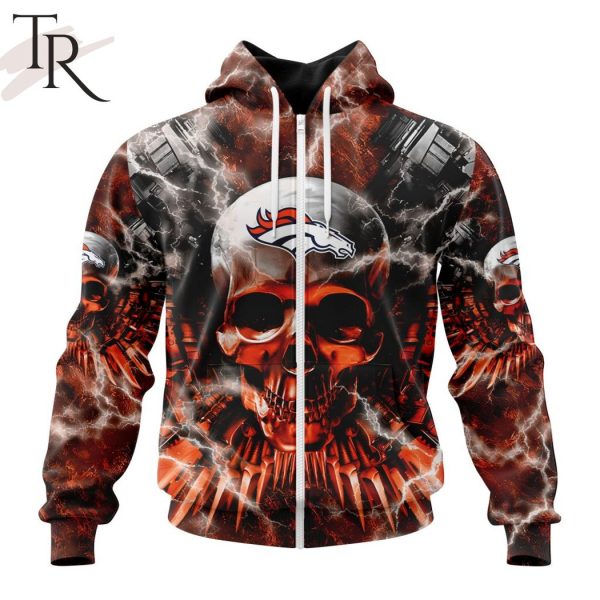 NFL Denver Broncos Special Expendables Skull Design Hoodie