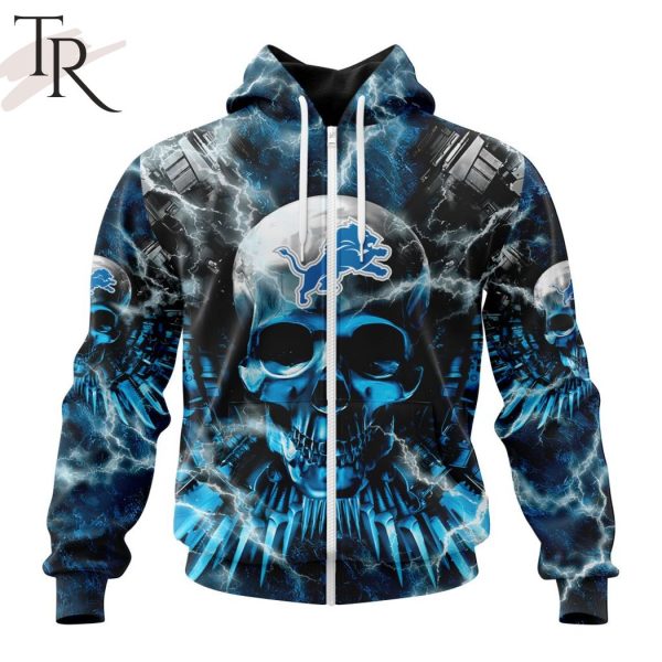 NFL Detroit Lions Special Expendables Skull Design Hoodie