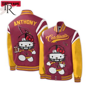 Personalized NFL Arizona Cardinals Special Hello Kitty Design Baseball Jacket For Fans – Limited Edition