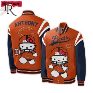 Personalized NFL Chicago Bears Special Hello Kitty Design Baseball Jacket For Fans – Limited Edition