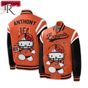 Personalized NFL Cincinnati Bengals Special Hello Kitty Design Baseball Jacket For Fans – Limited Edition