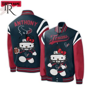 Personalized NFL Houston Texans Special Hello Kitty Design Baseball Jacket For Fans – Limited Edition