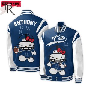 Personalized NFL Indianapolis Colts Special Hello Kitty Design Baseball Jacket For Fans – Limited Edition