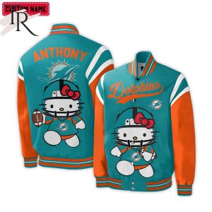 Personalized NFL Miami Dolphins Special Hello Kitty Design Baseball Jacket For Fans – Limited Edition