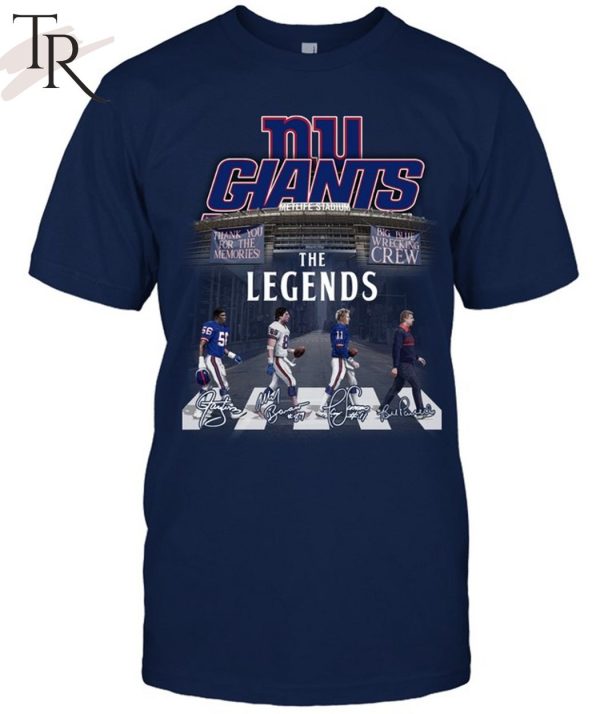 New York Gians Thank You For The Memories Big Blue Wrecking The Legends T-Shirt