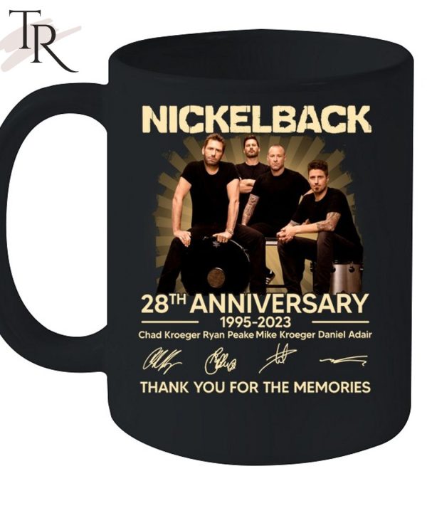 Nickleback 28th Anniversary 1995 – 2023 Chad Kroeger Ryan Peake Mike Kroeger Daniel Adair Thank You For The Memories T-Shirt