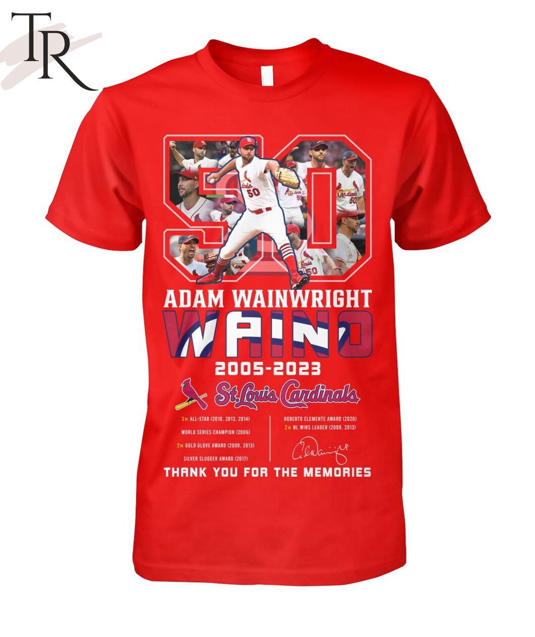 50 Adam Wainwright 2005-2023 St Louis Cardinals Thank You For The