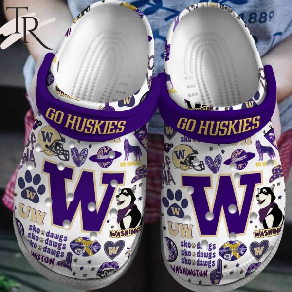 PREMIUM Go Huskies Sko Dawgs Washington Clogs