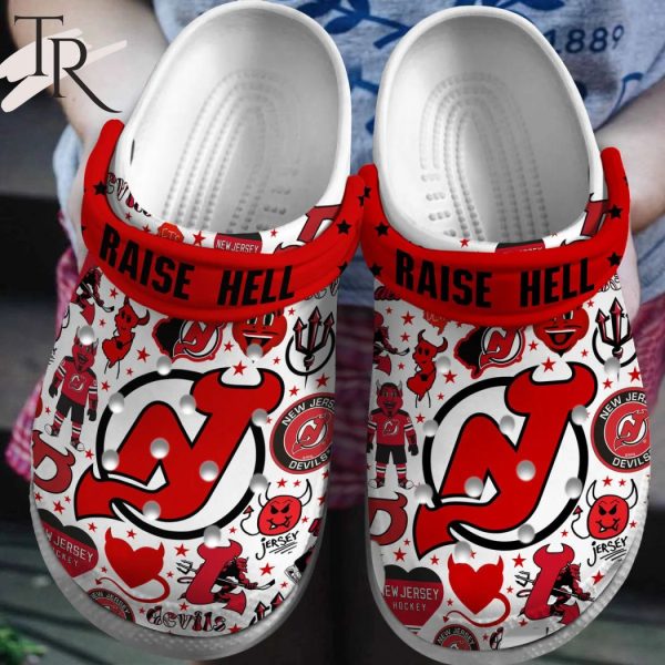 PREMIUM Raise Hell New Jersey Devils Hockey Clogs