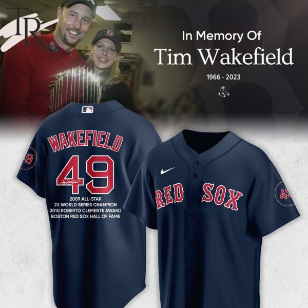 Rip Tim Wakefield Baseball Jersey – Navy