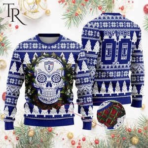 LIGA MX C.F. Pachuca Special Sugar Skull Christmas Ugly Sweater