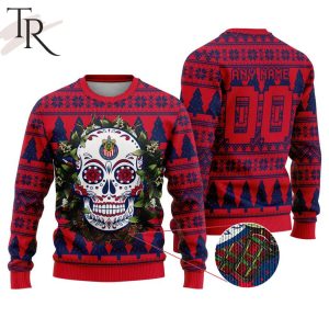 LIGA MX Chivas Guadalajara Special Sugar Skull Christmas Ugly Sweater