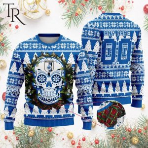 LIGA MX Queretaro F.C Special Sugar Skull Christmas Ugly Sweater