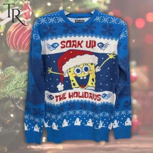 Spongebob Nickelodeon Soak Up The Holidays Ugly Sweater