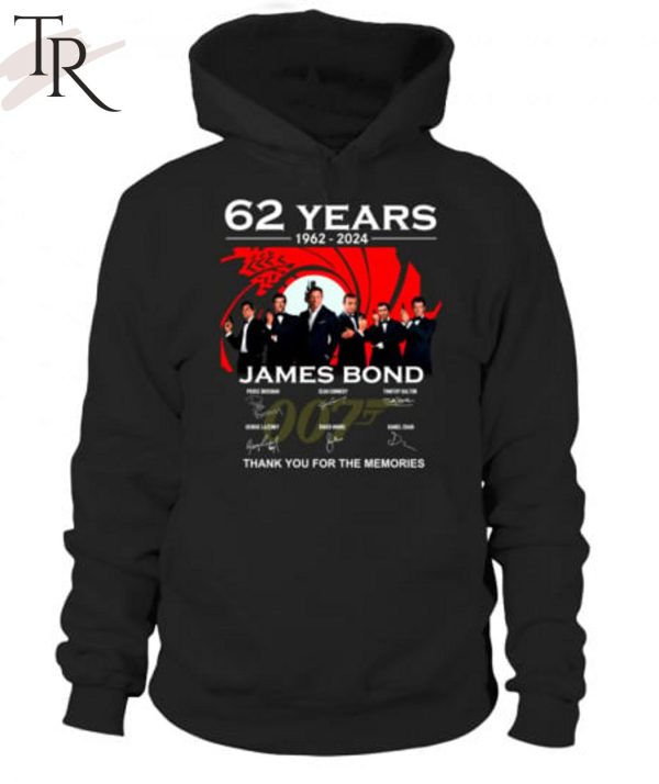 62 Years 1962 – 2024 James Bond Thank You For The Memories Unisex T-Shirt