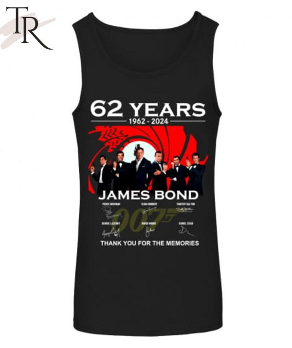 62 Years 1962 – 2024 James Bond Thank You For The Memories Unisex T-Shirt