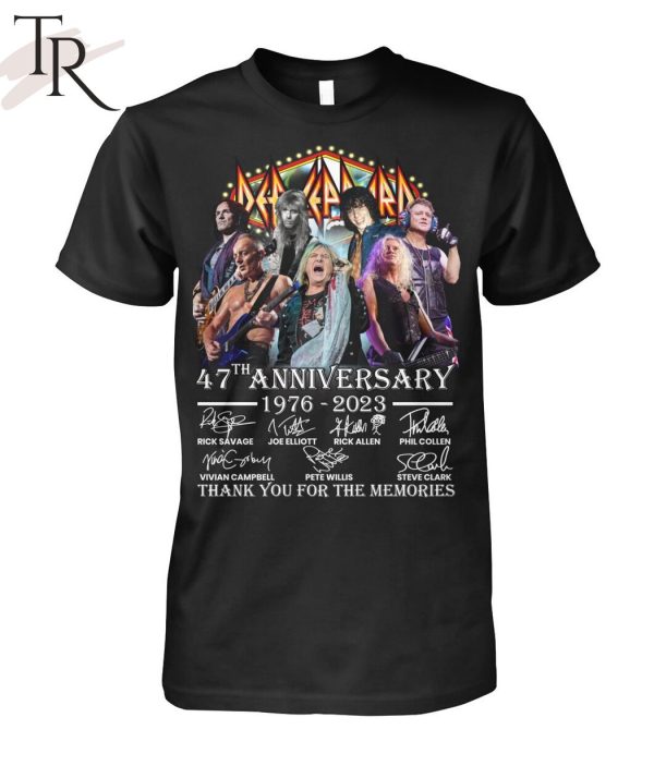 Def Leppard Hard Rock 47th Anniversary 1976 – 2023 Thank You For The Memories Unisex T-Shirt