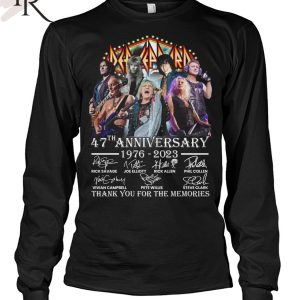 Def Leppard Hard Rock 47th Anniversary 1976 - 2023 Thank You For The  Memories Unisex T-Shirt - Torunstyle