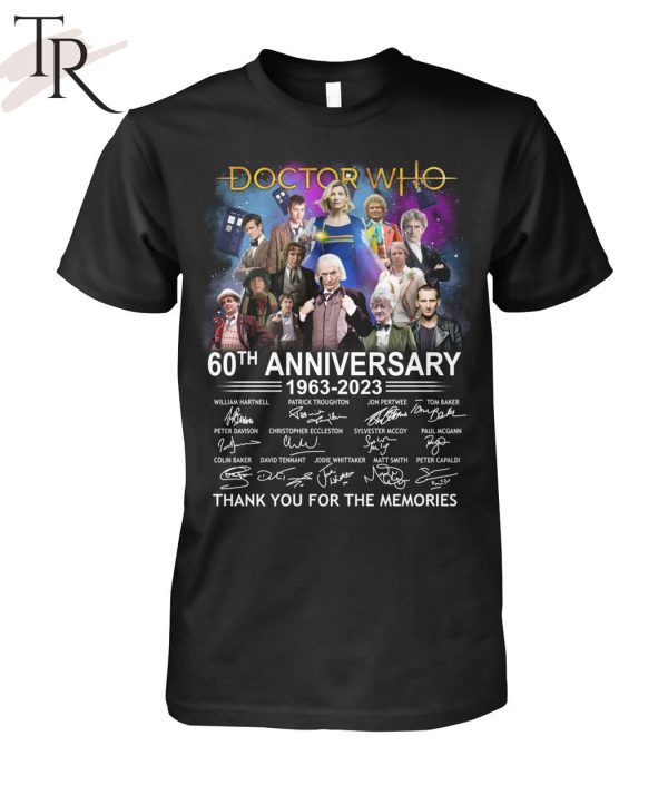 Doctor Who 60th Anniversary 1963 – 2023 Signature Thank You For The Memories Unisex T-Shirt