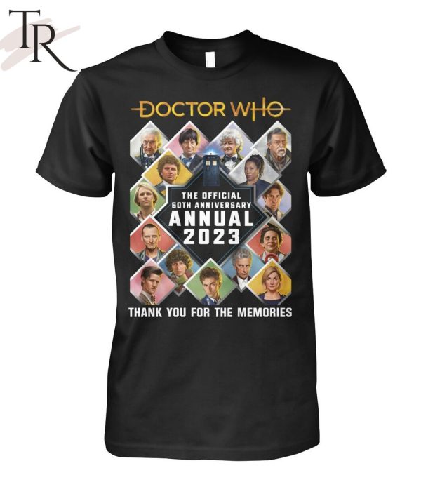 Doctor Who The Official 60th Anniversary Annual 2023 Thank You For The Memories Unisex T-Shirt